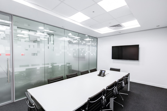 Boardroom conference glass office